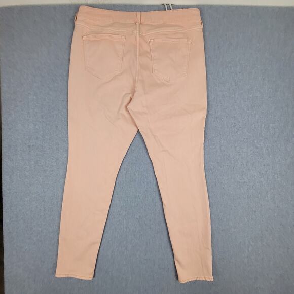 Old Navy Jeans Womens Size 16 Regular Rockstar Mid Rise Pink 34" Waist - Picture 3 of 10